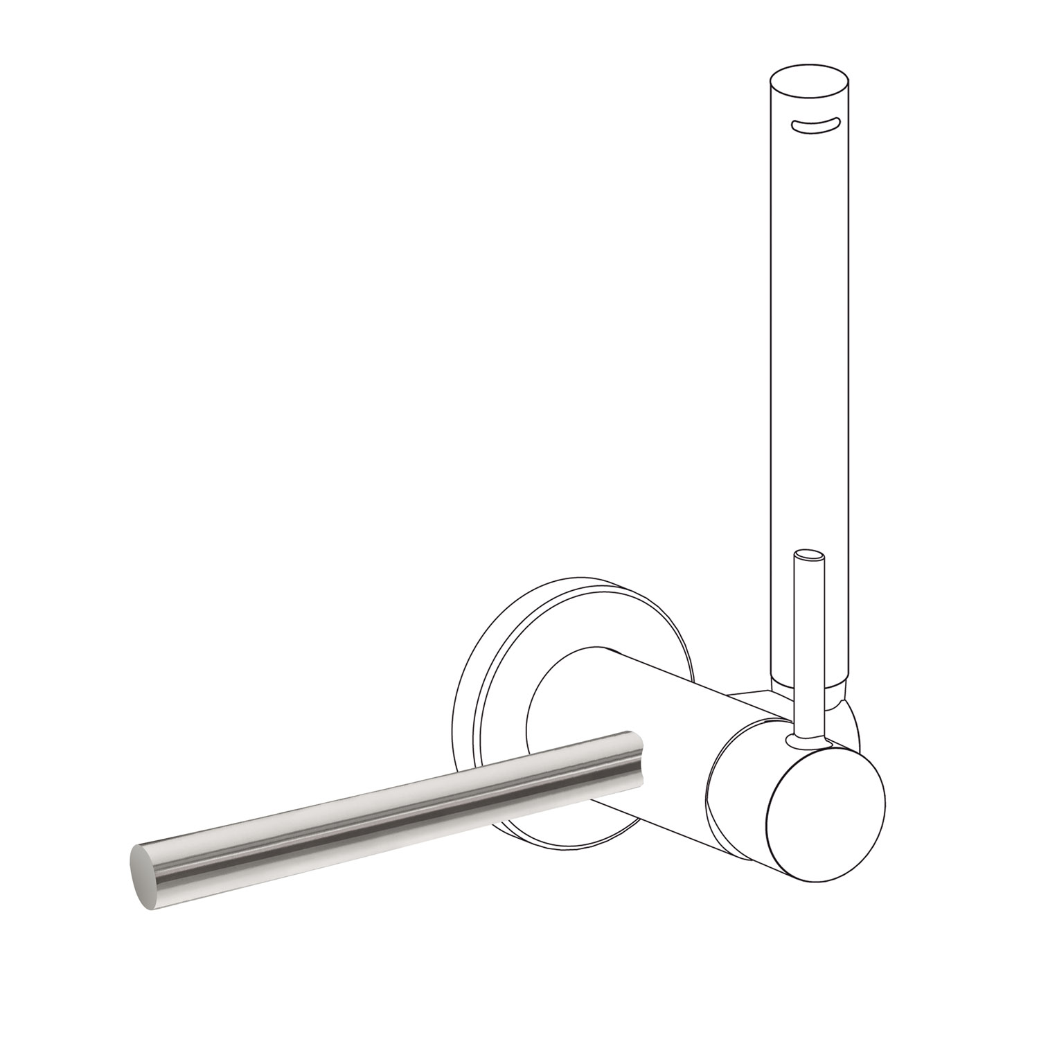 Držiak na uteráky pre toaletnú batériu so sprchou - 03412401AC